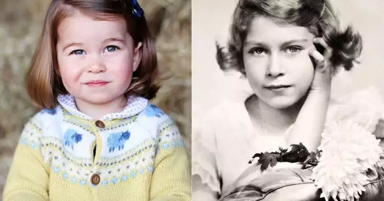 7 Bukti Charlotte disebut mirip dengan Ratu Elizabeth II saat kecil