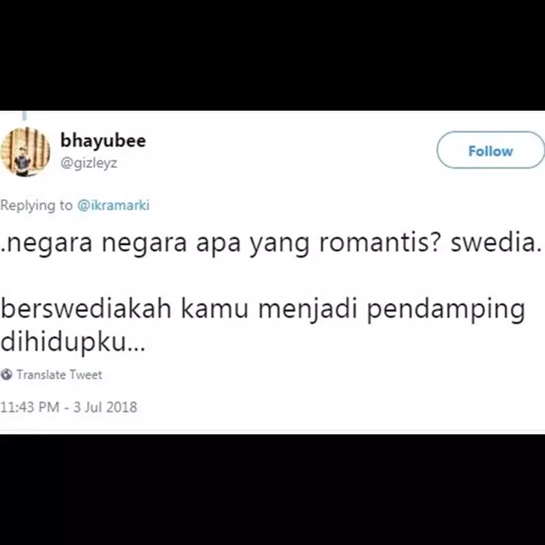 10 Cuitan 'peribahasa &amp; gombalan soal Swedia' ini bikin mikir keras