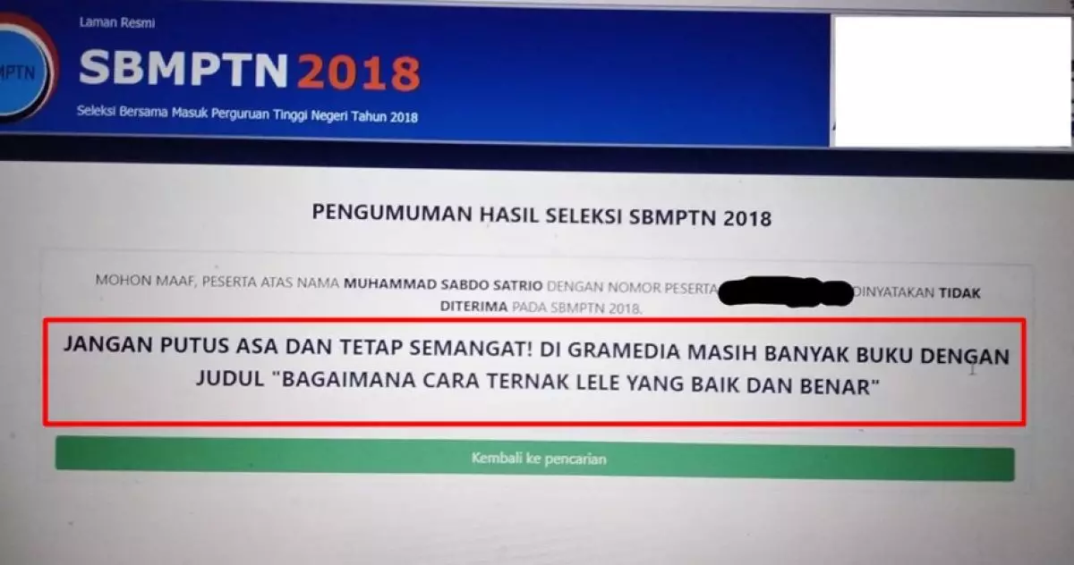 9 Editan kocak hasil SBMPTN ini lucunya bikin lupa kalau lagi gagal