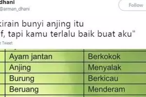 7 Cuitan 'kirain bunyi anjing' ini recehnya menusuk hati