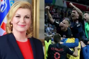 7 Gaya Presiden cantik Kroasia saat dukung negaranya di Piala Dunia