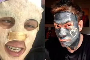 Nggak cuma cewek, 7 seleb pria ini tak sungkan pamer saat maskeran