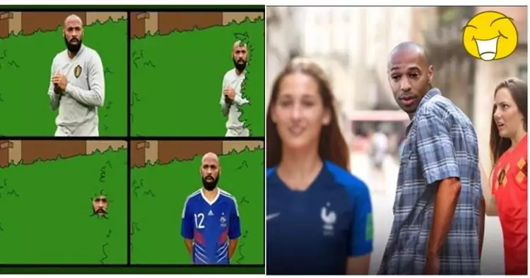 10 Meme perasaan Thierry Henry lihat Belgia kalah, kocaknya nampol