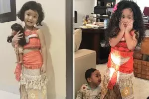 Gaya 5 anak seleb pakai kostum ala Moana, siapa paling ngegemesin?