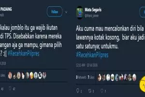 Berkedok curhat, 8 cuitan 'Recehkan Pilpres' ini bikin nyengir kuda