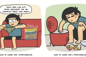 8 Komik strip kehidupan anak kos ini liku-likunya bikin nyengir