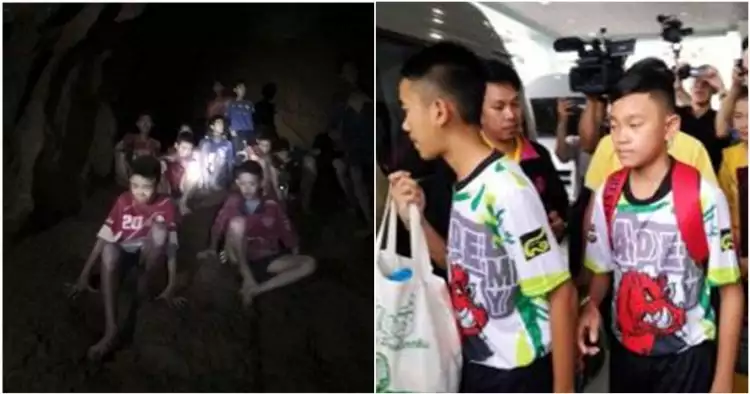 Pertama & terakhir kalinya, 13 orang terjebak di gua bertemu media
