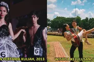 Kenal sejak kelas 1 SD, kisah sejoli wisuda bareng ini bikin iri