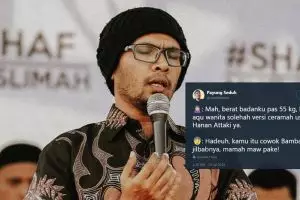 Cuitan curhat 'wanita salihah beratnya 55 kg' ini kocak, tapi ngeselin