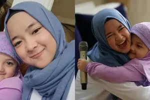 10 Momen keakraban Arsy dan Nissa Sabyan saat duet bareng, duo gemes
