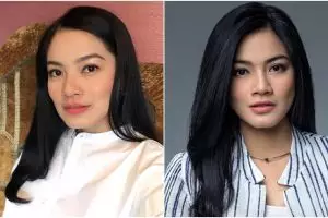 Biasa natural, wajah Titi Kamal bermakeup freckles ini bikin pangling