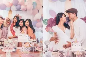 10 Potret keseruan baby shower Sharena Delon, gemes berkonsep unicorn