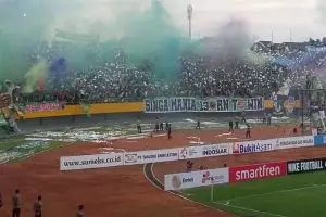 10 Foto perbaikan stadion venue Asian Games 2018 yang dirusak suporter