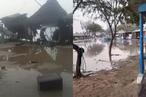7 Video detik-detik ombak setinggi 7 meter terjang pesisir Jogja