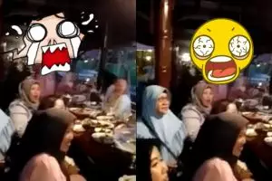 Bikin merinding, penampakan seram terekam video saat acara makan-makan