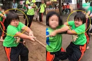 Semangat anak kecil ikut lomba tarik tambang ini endingnya bikin kagum