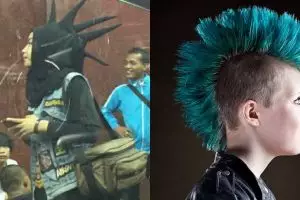 Gadis cantik berhijab ala mohawk ini bikin heboh, nyentrik banget