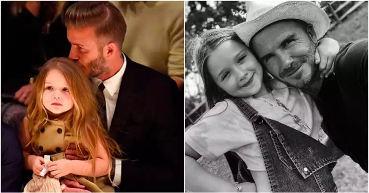 Momen langka David Beckham mencukur sendiri rambut putrinya