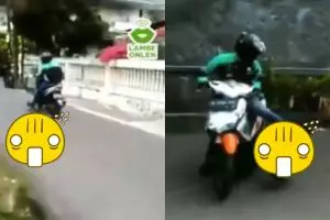 Mau berangkat narik, driver ojek online dicegat 'makhluk' tak terduga