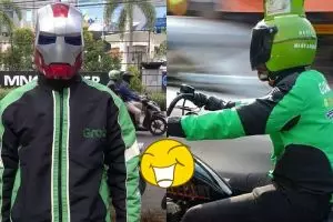 7 Helm ala driver ojek online ini bikin penumpang ketawa sampai tujuan