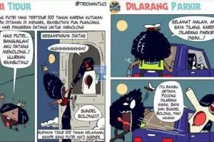 10 Komik strip kelakuan kocak para hantu ini bikin kamu gagal horor