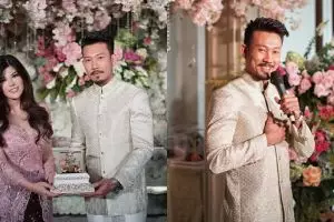 10 Momen haru lamaran Denny Sumargo & Dita Soedarjo, nuansa pink-putih