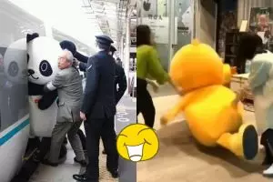 7 Potret lika-liku kehidupan badut maskot bikin ngakak jungkir balik