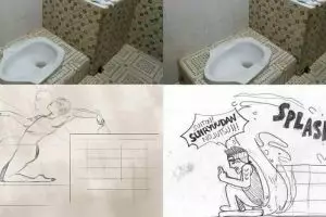 7 Imajinasi cara pakai wc berbentuk aneh ini bikin ngakak tepuk jidat