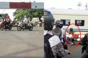 6 Momen absurd emak-emak di rel kereta, pengen nampol tapi takut dosa
