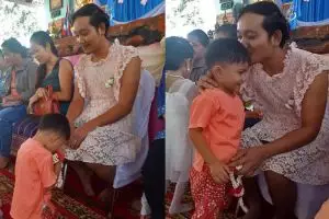 Alasan pria pakai baju wanita di sekolah anaknya ini bikin haru