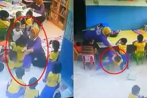 Terekam CCTV, perlakuan guru TK yang aniaya muridnya ini viral