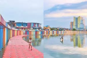 10 Potret menakjubkan kampung warna-warni di Danau Sunter