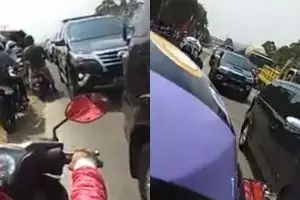 Lawan arus, rombongan komunitas mobil ini dikecam warganet