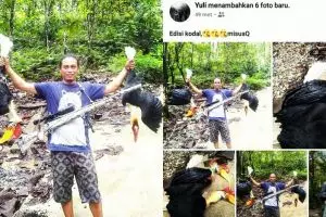 Bikin geram, pria ini tangkap 2 burung enggang dan posting di Facebook