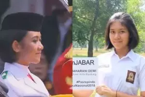 9 Potret cantik Tarissa Maharani, pembawa baki di upacara HUT RI 2018