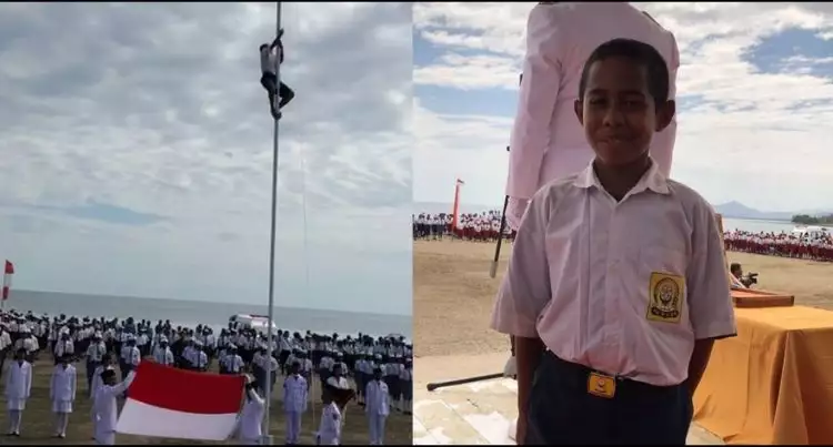 5 Apresiasi untuk bocah pemanjat tiang bendera, diundang Jokowi