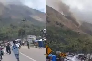 Lombok kembali diguncang gempa 6,5 SR, kawasan lereng Rinjani longsor