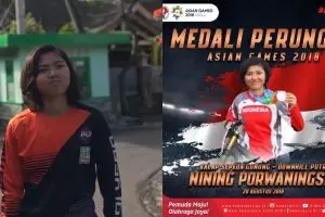 Raih perunggu cabor downhill putri, ini 9 potret Nining Porwaningsih