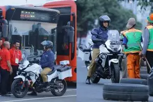 9 Aksi keren Anies Baswedan saat lakukan inspeksi pakai motor gede