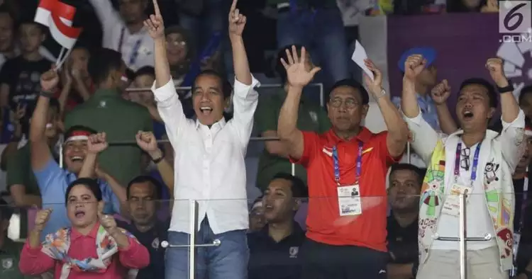 8 Ekspresi Presiden Jokowi nonton Asian Games 2018, heboh banget