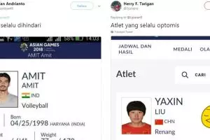 20 Pelesetan nama atlet Asian Games 2018 ini bikin kamu terbahak-bahak