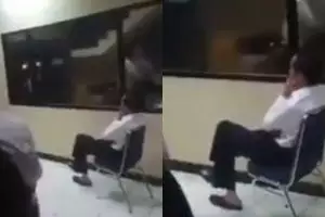 Santai abis, Jokowi nonton timnas Indonesia di pos polisi tol Jagorawi