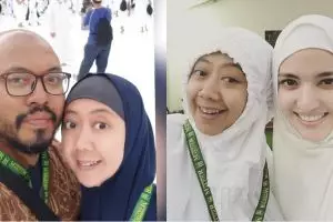 Pulang ibadah haji, penampilan Asri Welas saat syuting panen doa