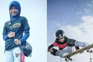 9 Gaya hijab Bunga Nyimas, bocah 12 tahun peraih medali di Asian Games