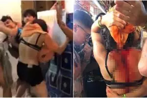 Gara-gara hal sepele, wanita ini diserang pakai botol secara brutal