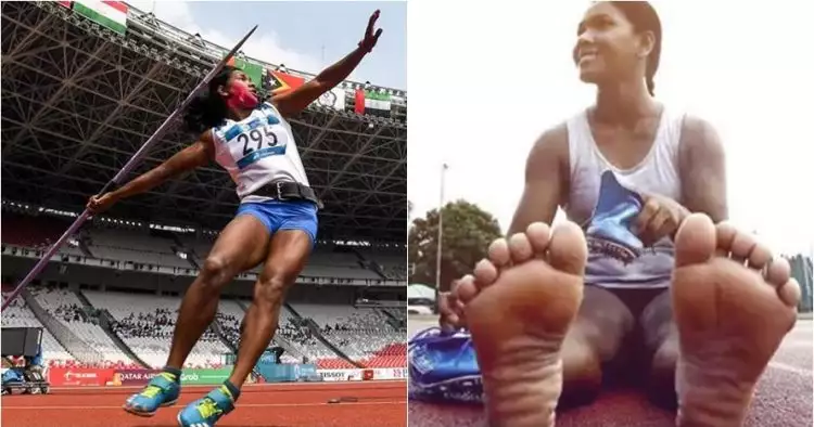 Kisah wanita berjari kaki 12 peraih emas atletik Asian Games 2018