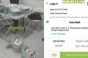 Diorder puluhan kotak donat, driver ojol ini malah rugi Rp 1,5 juta