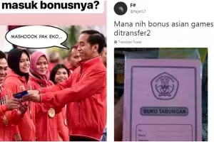 8 Lelucon soal pemberian bonus atlet Asian Games ini bikin cekikikan