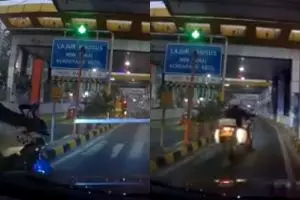 Aksi oknum Polantas serobot pintu tol ini bikin kamu nggak habis pikir