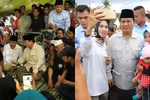 9 Momen Prabowo kunjungi korban gempa Lombok, ditemani Titiek Soeharto
